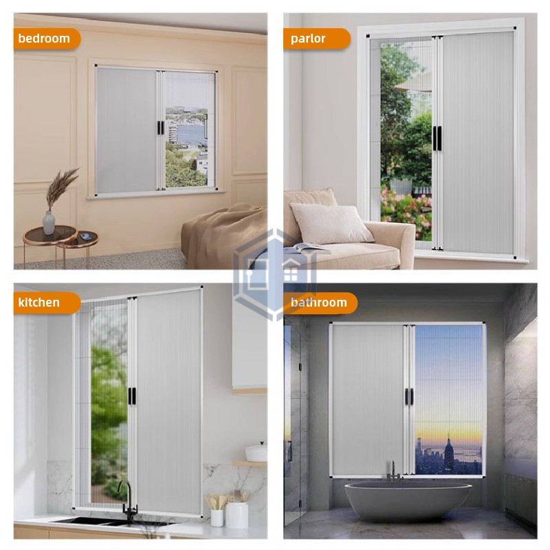 Double Pleated System – Dual Retractable Mosquito Screens