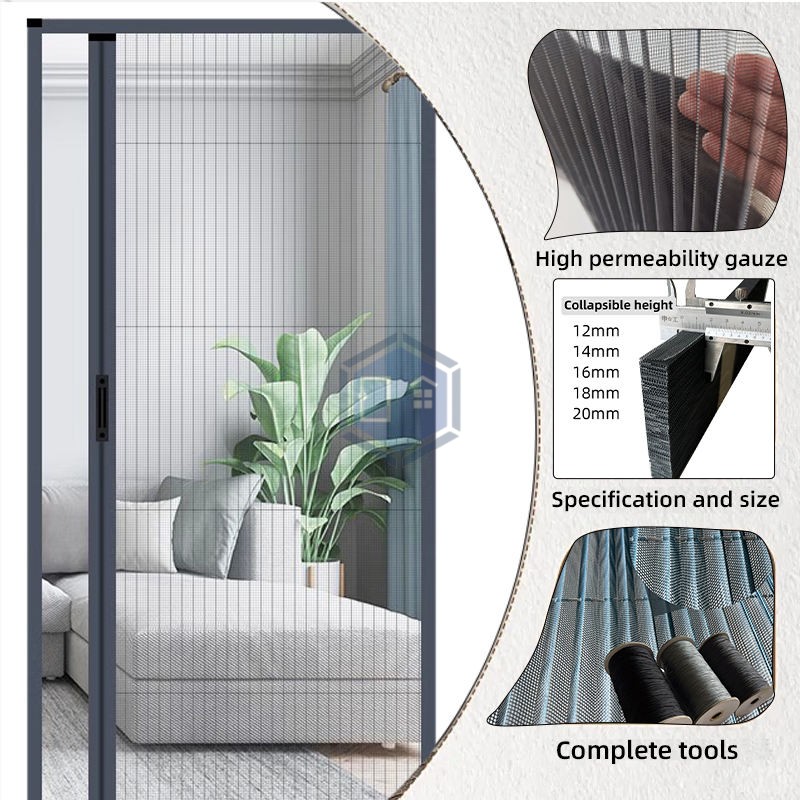 Pleated Mosquito Net Doors and windows